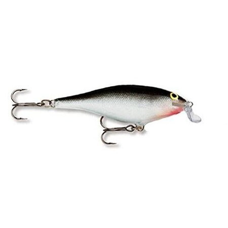Rapala Shallow Shad Rap Crankbait, 2, 316 Oz, Silver Floating SSR05S